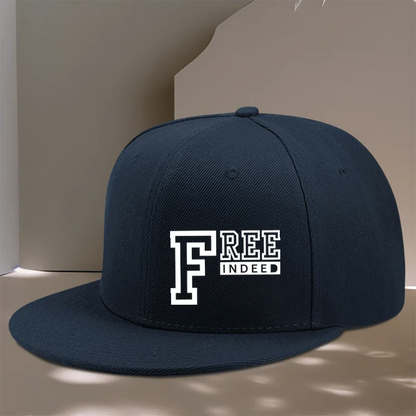 Free Indeed Graphic Print Snapback Cap