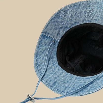 Retro Washed Denim Bucket Hat