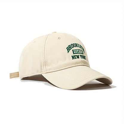 Brooklyn Embroidered Cotton Snapback Baseball Cap