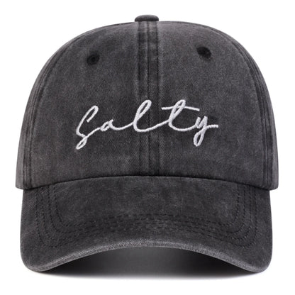 Unisex SALTY Letter Embroidery Baseball Caps