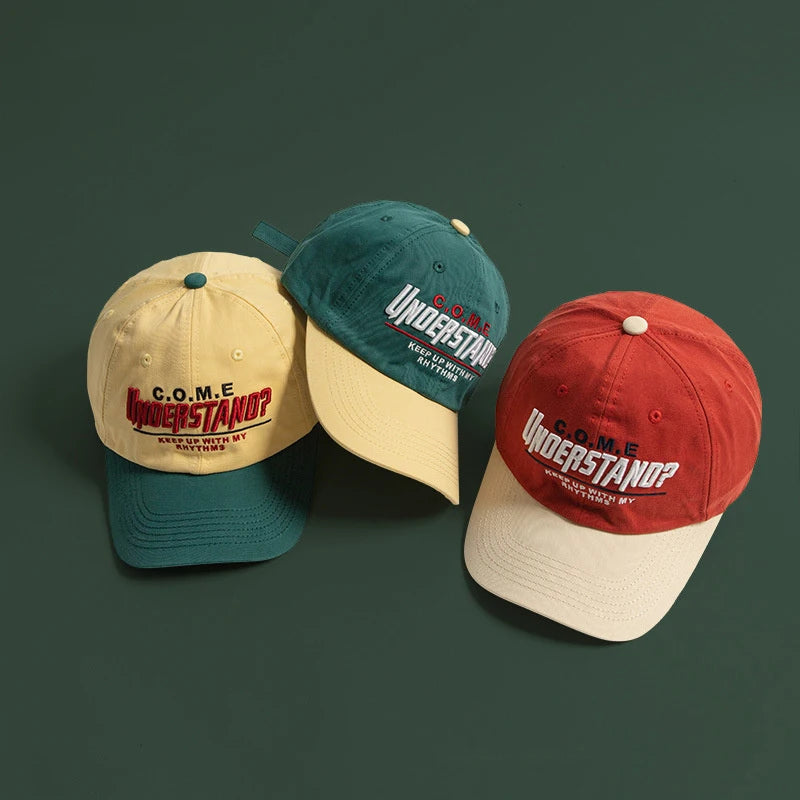 Big Head Contrast Embroidery Hip Hop Cap
