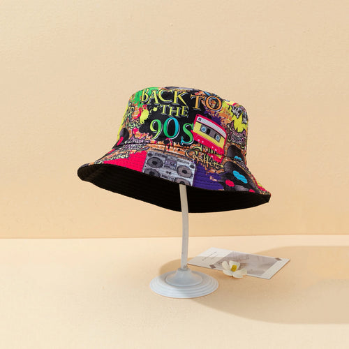 Classic Retro 90s Reversible Bucket Hat
