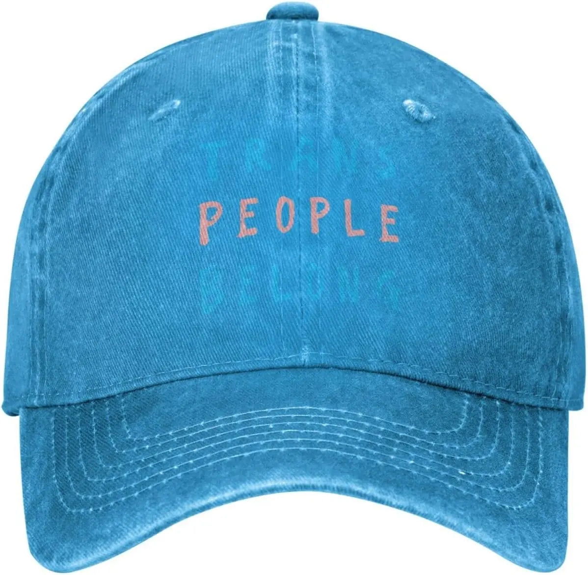 Trans People Belong Washed Cotton Baseball Cap