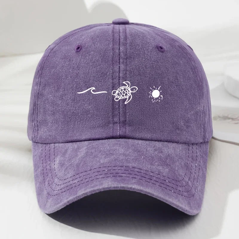 Turtle Pattern Printed Fashionable Daily Baseball Cap