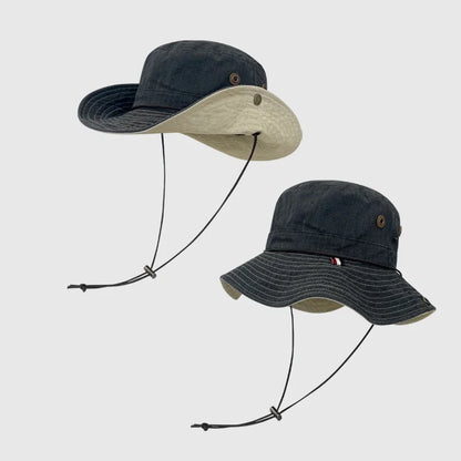Unisex Solid Color Cotton Summer Bucket Hat