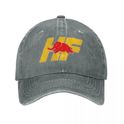 Lancia HF Elephant Distressed Denim Baseball Cap
