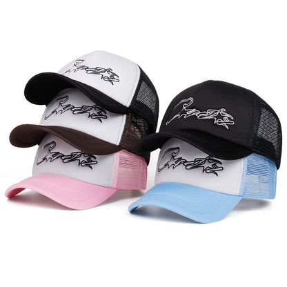 C Star Embroidered Mesh Baseball Hat