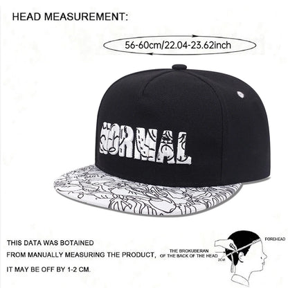 Unisex NORMAL Embroidered Flat Brim Baseball Cap
