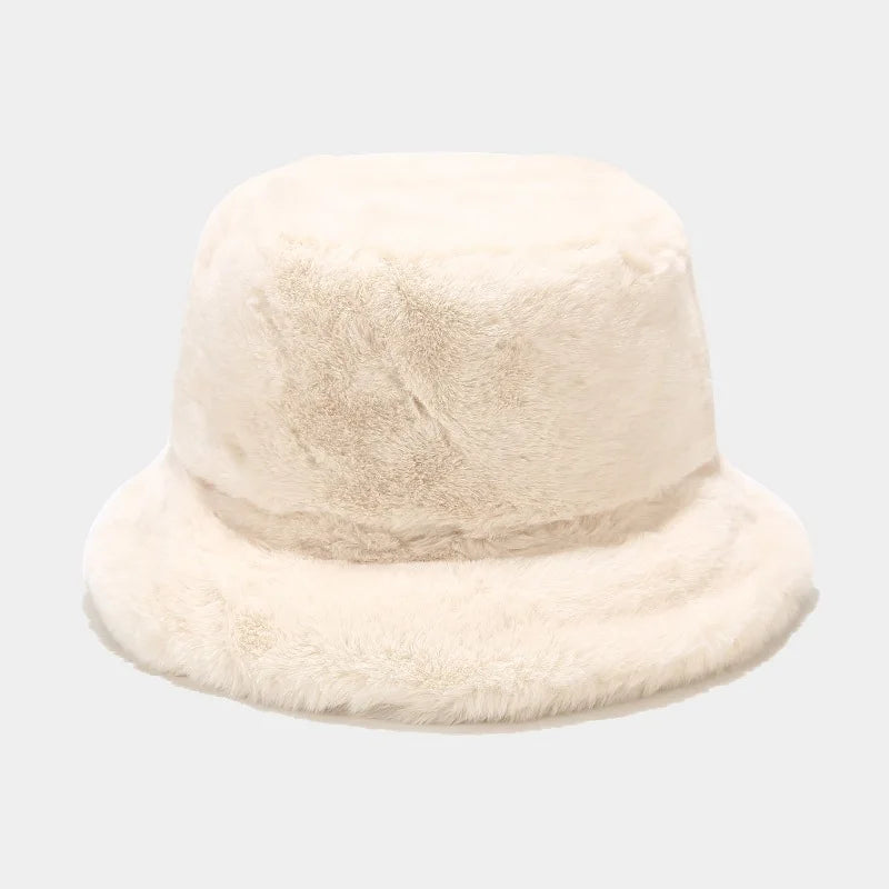 Fluffy Faux Fur Winter Bucket Hat