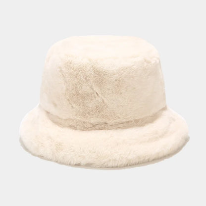 Fluffy Faux Fur Winter Bucket Hat