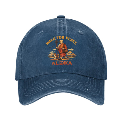 Walk For Peace Monk Dog Trucker Baseball Cap