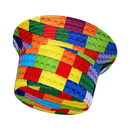 Personalized Building Block Reversible Foldable Bucket Hat