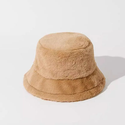 Winter Fuzzy Plush Ear Protection Bucket Hat