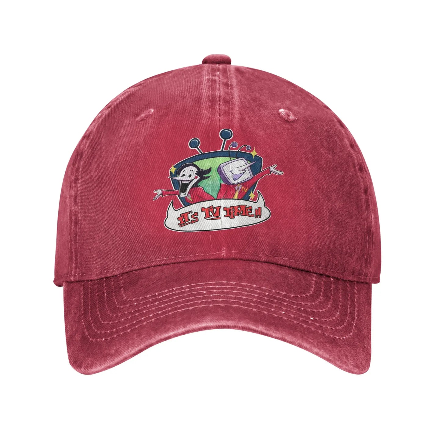 Deltarune TV Time Tenna Spamton Distressed Baseball Cap