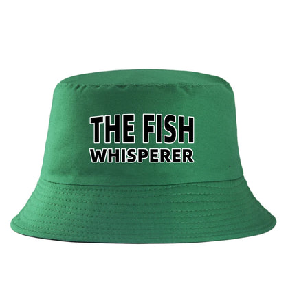 Fish Whisperer Letter Print Bucket Hat