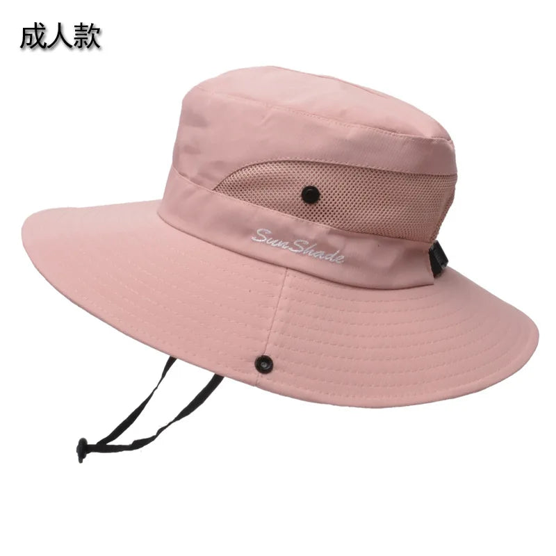 Summer Breathable Cotton Mesh Outdoor Bucket Hat