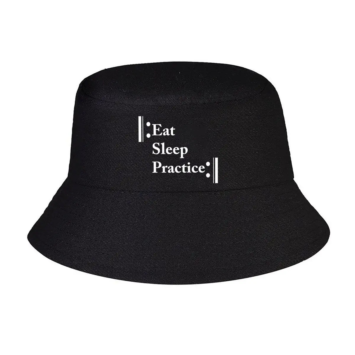 Eat Sleep Practice Minimalist Text Winter Bucket Hat
