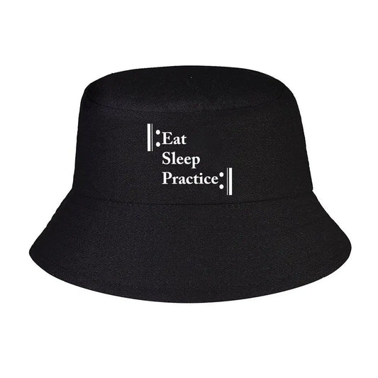 Eat Sleep Practice Minimalist Text Winter Bucket Hat