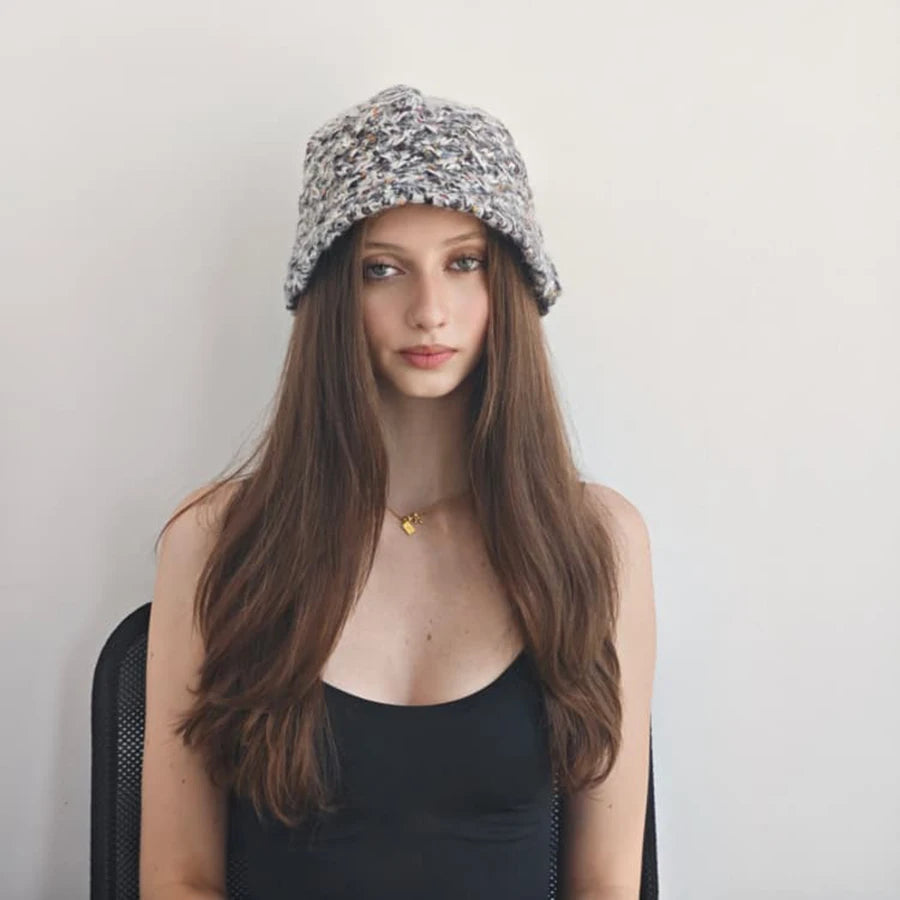 Speckled Chunky Knit Winter Bucket Hat