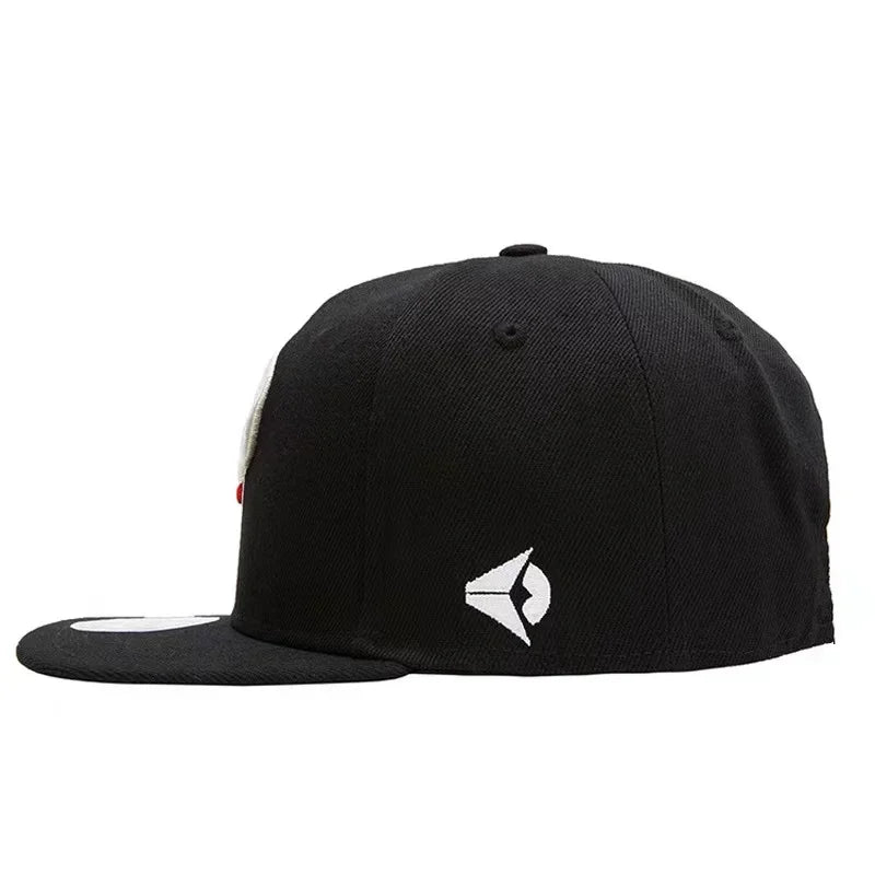 Unisex Skeleton Embroidery Snapback Cap