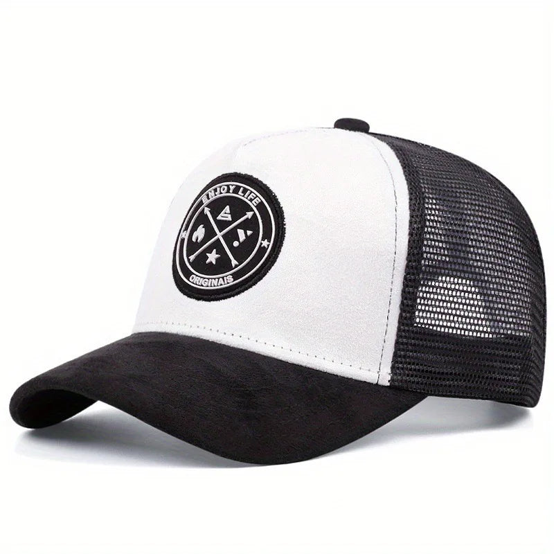 Enjoy Life Letter Patch Unisex Trucker Baseball Cap