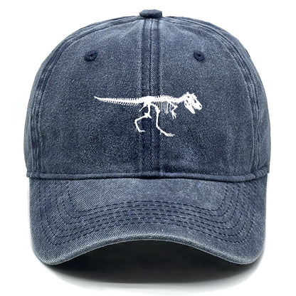 Skeleton Dinosaur Print Retro Adjustable Baseball Cap