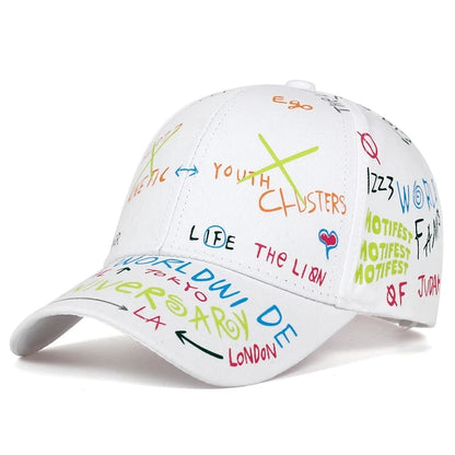 Fashion Graffiti Print Street Baseball Cap