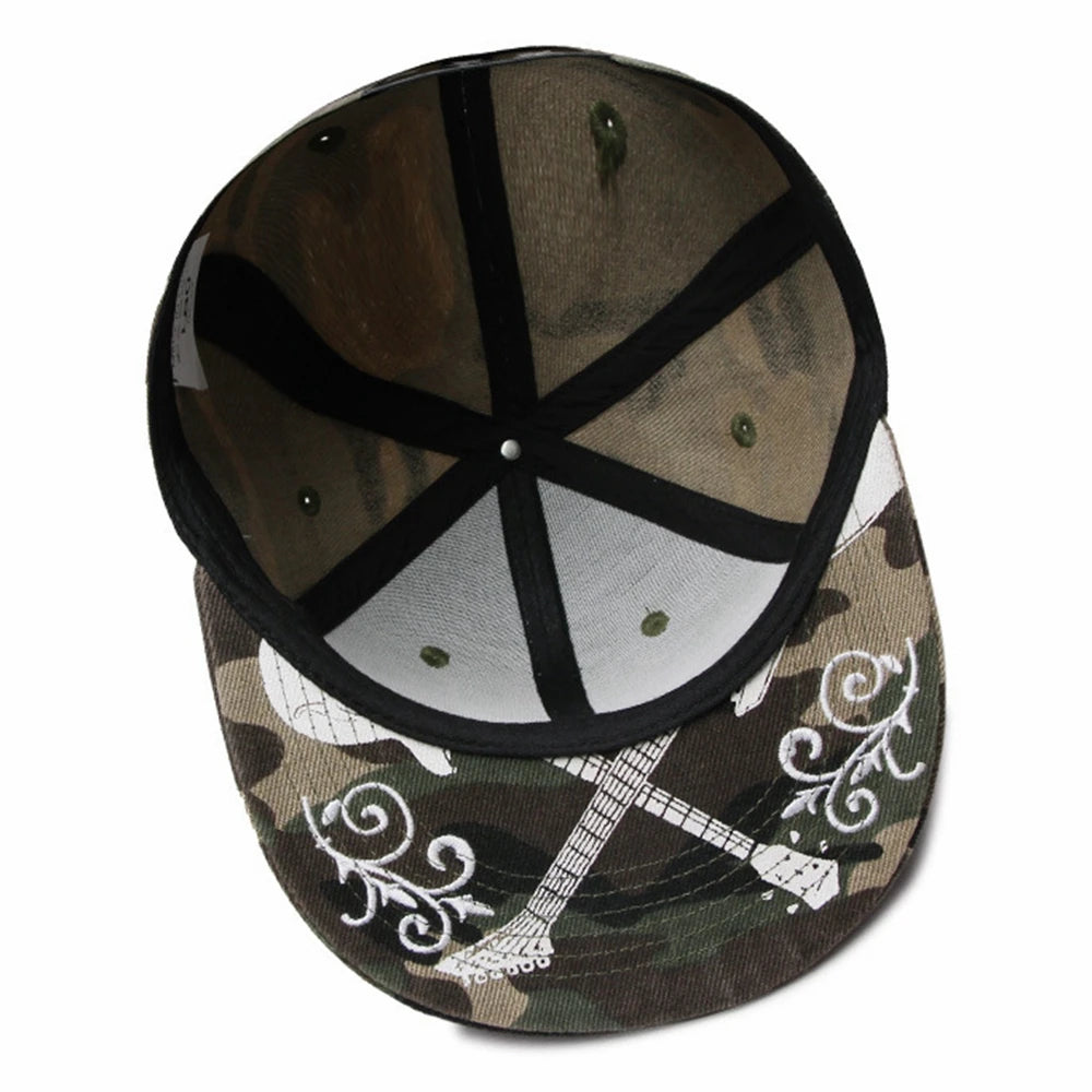 Camouflage Skull Hip Hop Snapback Cap
