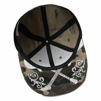 Camouflage Skull Hip Hop Snapback Cap