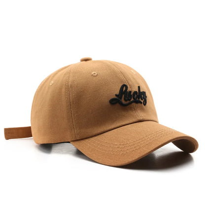 Lucky Embroidery Casual Baseball Cap