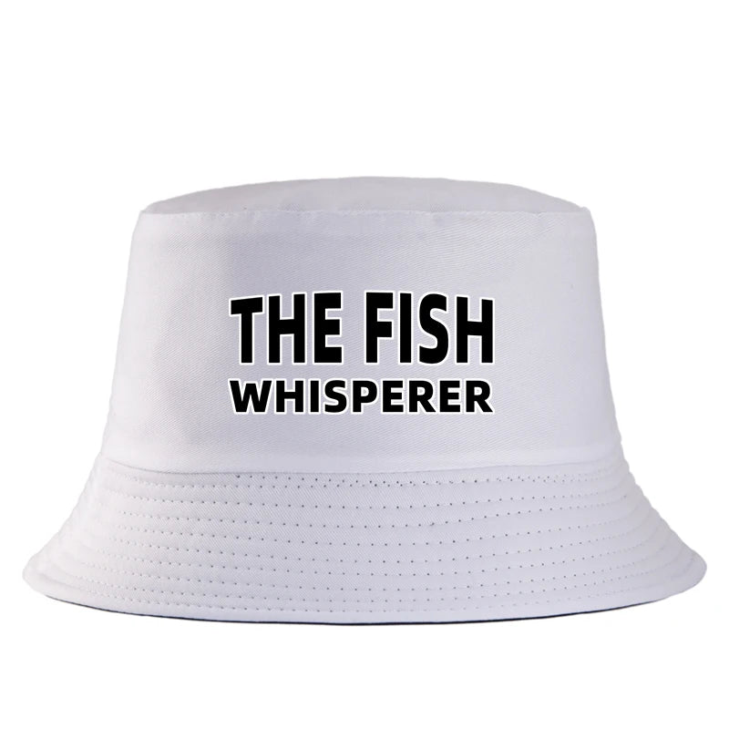 Fish Whisperer Letter Print Bucket Hat