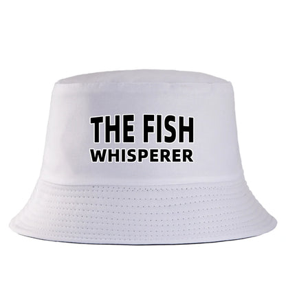 Fish Whisperer Letter Print Bucket Hat