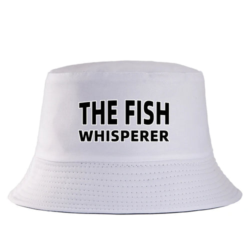Fish Whisperer Letter Print Bucket Hat