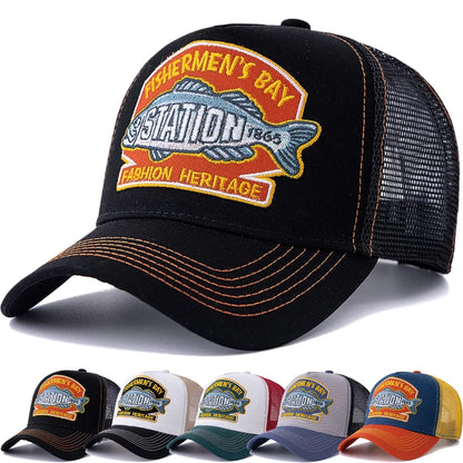 Unisex Summer Fishing Breathable Mesh Baseball Cap