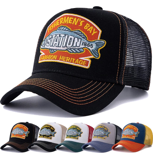 Unisex Summer Fishing Breathable Mesh Baseball Cap
