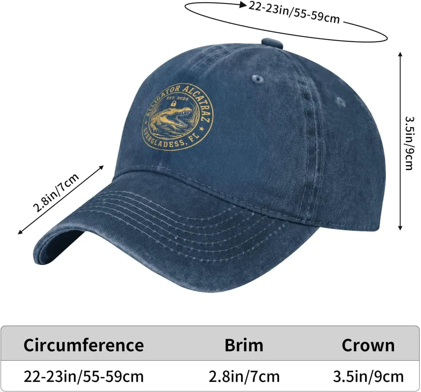 Alligator Alcatraz Low Profile Washed Baseball Cap