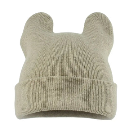 Korean Cute Cat Ear Knit Bucket Hat
