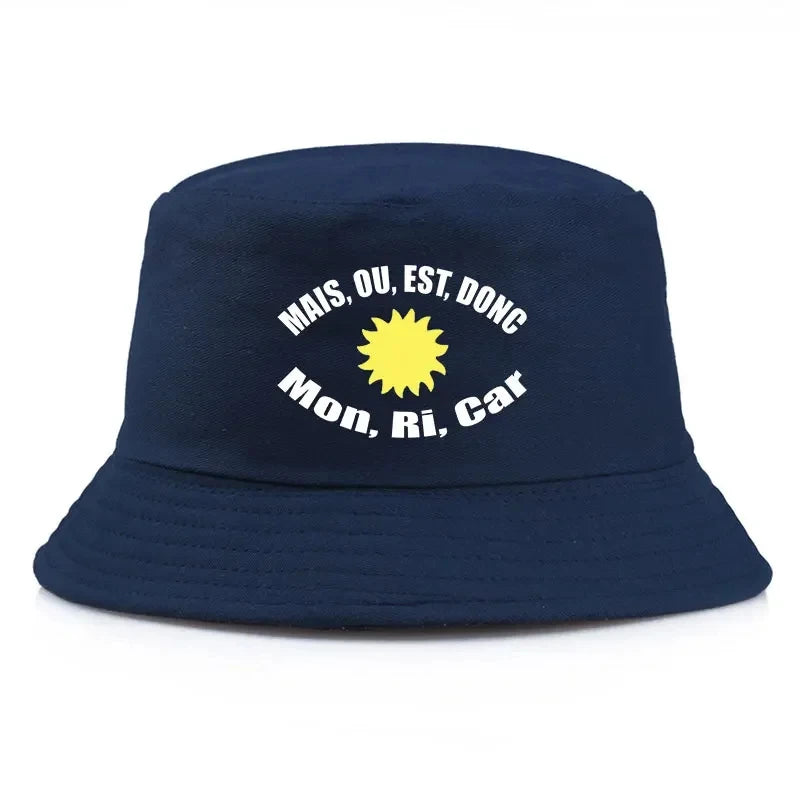 Mais Ou Est Reversible Cotton Bucket Hat