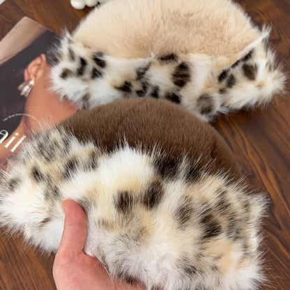 Mongolian Plush Fur Winter Bucket Hat