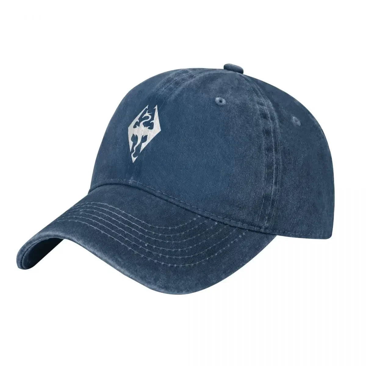Skyrim Symbol Blue White Fashion Baseball Cap