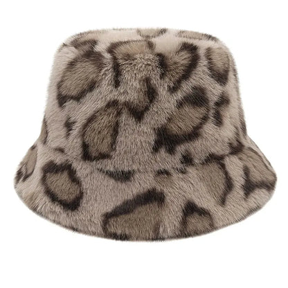 Autumn Winter Printed Polyester Bucket Hat
