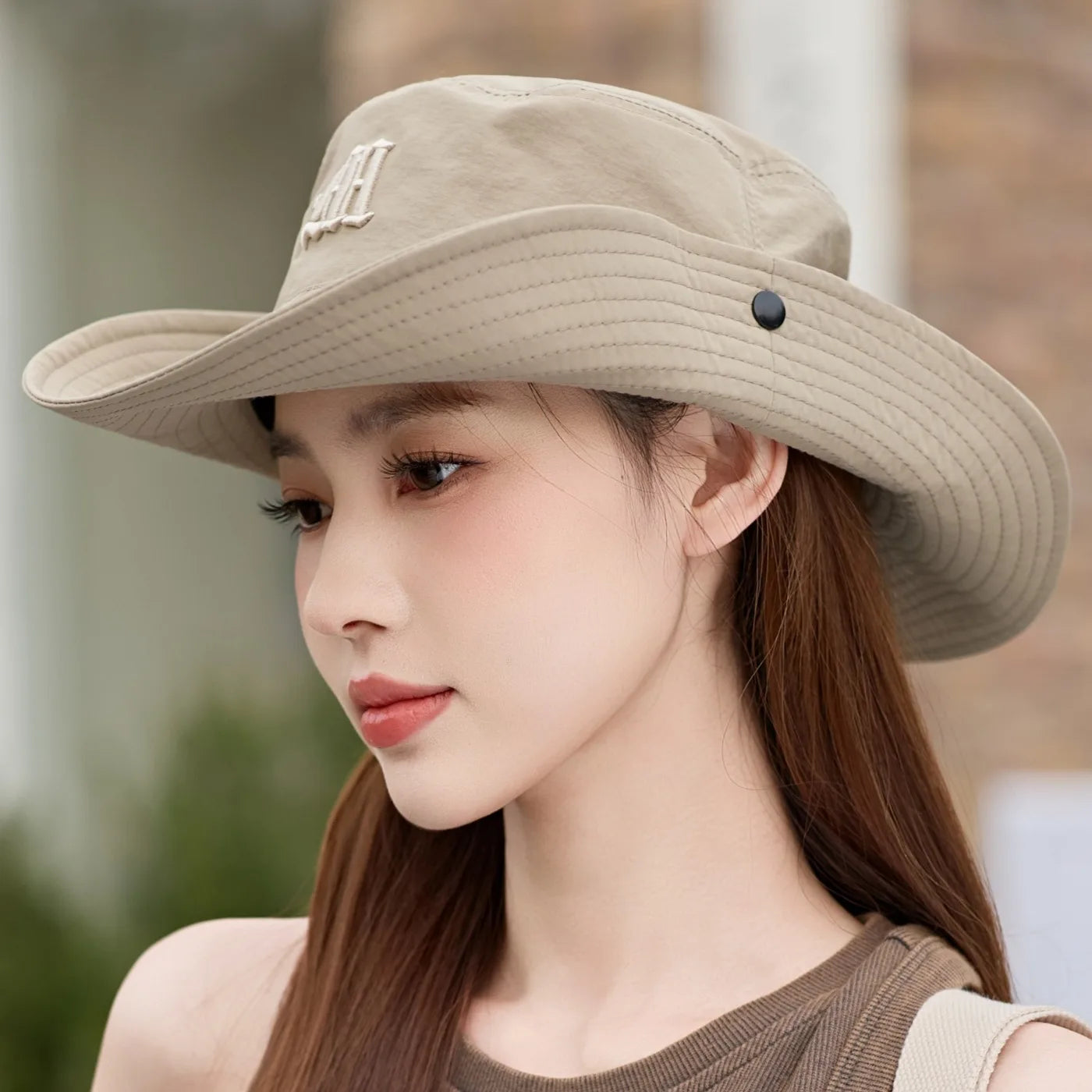 Simple Solid Foldable Big Brim Bucket Hat