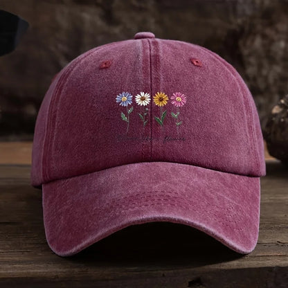 Unisex Floral Print Duckbill Baseball Cap