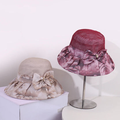 Women’s Butterfly Knot Floral Summer Bucket Hat