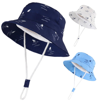 Shark Printed Infant Toddler Sun Bucket Hat