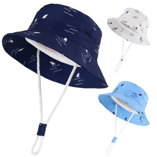 Shark Printed Infant Toddler Sun Bucket Hat