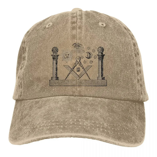 Classic Symbols Of Masonry Freemasonry Baseball Caps