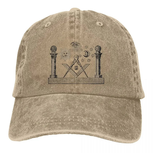 Classic Symbols Of Masonry Freemasonry Baseball Caps