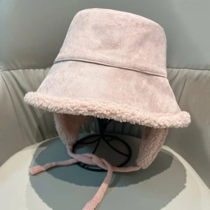 Japanese Double Sided Lamb Wool Bucket Hat