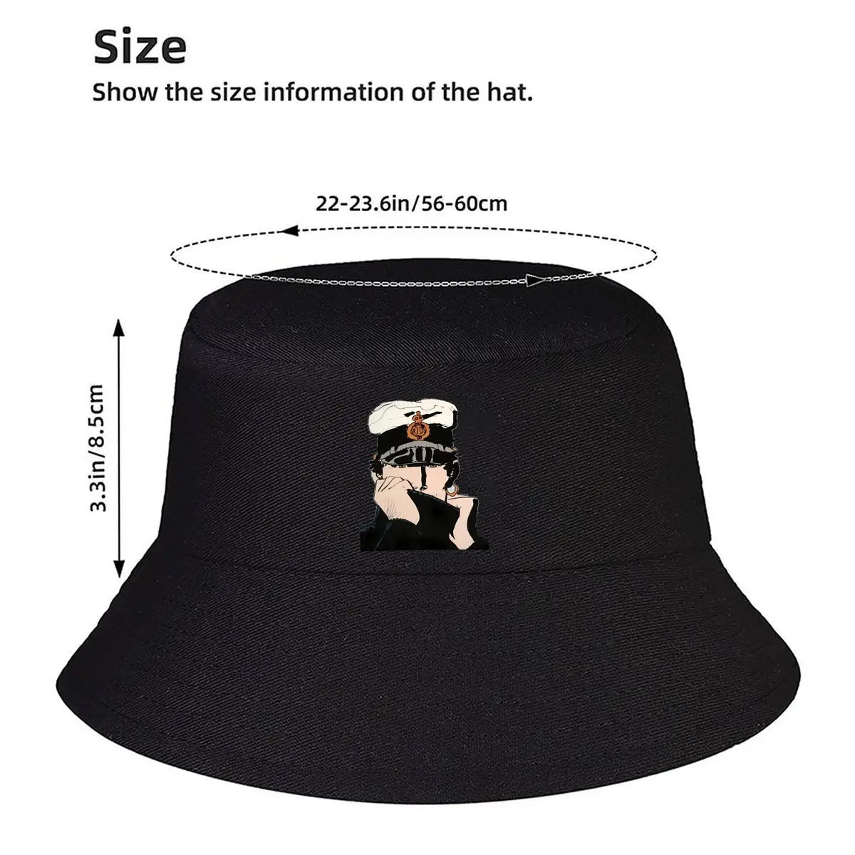 Anime Captain Hand Drawn Character Bucket Hat